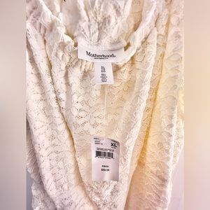 Motherhood maternity off shoulder dress (xl) color white STRETCHY!